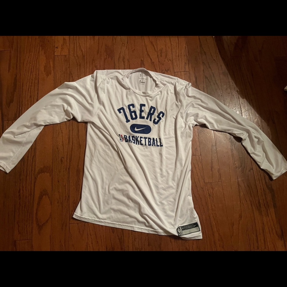 Nike White 76ers Basketball Shirt